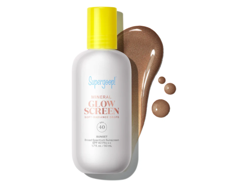 Supergoop! Mineral Glow Screen Soft-Radiance Drops, Sunset, SPF 40 PA+++, 1.7 fl oz/50 mL