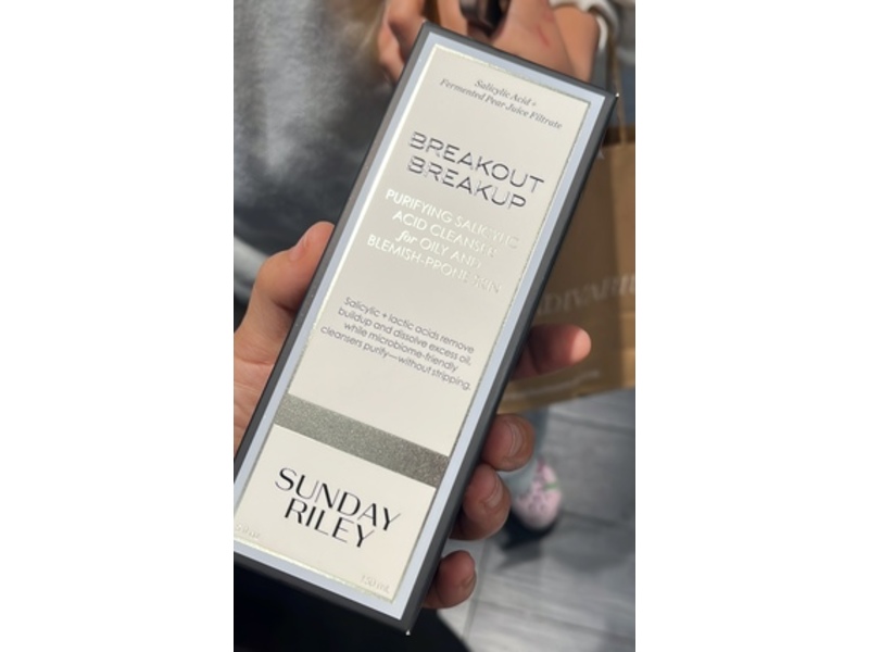 Sunday Riley Breakout Breakup Cleanser, Purifying Salicylic Acid, 5 fl oz/150 mL