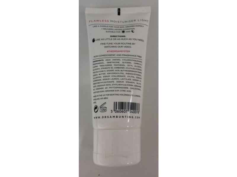 Dr. Sam's Flawless Moisturiser, Light, 1.7 fl oz/50 mL