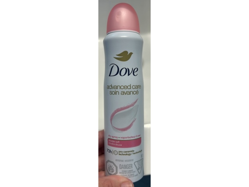 Dove Advanced Care Antiperspirant Dry Spray, Powder Soft, 107 g