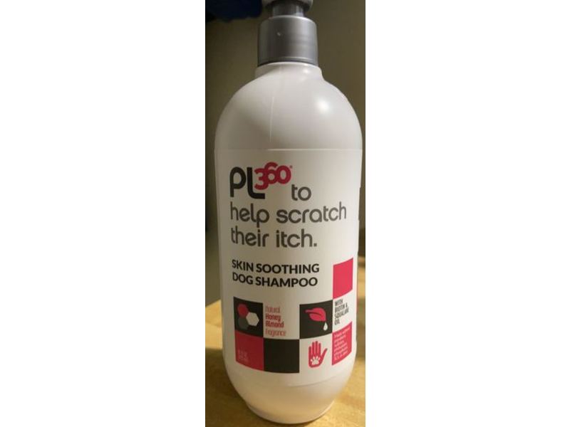 PL360 Skin Soothing Dog Shampoo, Honey Almond, 16 fl oz/473 mL