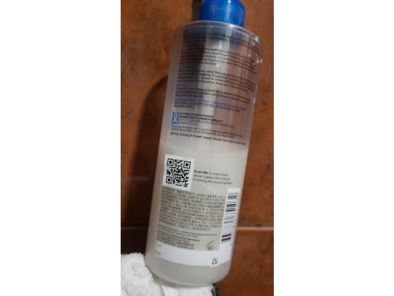 La Roche Posay Lipikar Ap+ Gentle Foaming Moisturizing Wash, 13.52 fl oz/400 mL