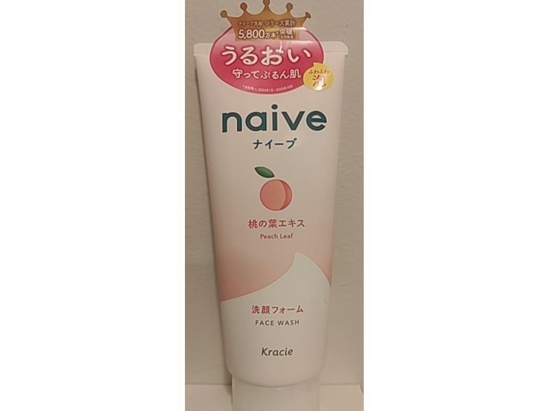 Naive Face Wash, Peach Leaf, 4.50 fl oz/130 g