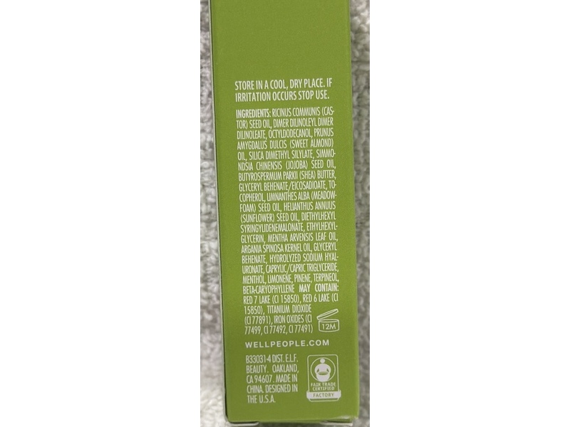 Well People Lush Lip Tinted Oil, Desert Poppy, 0.14 fl oz/4.3 mL