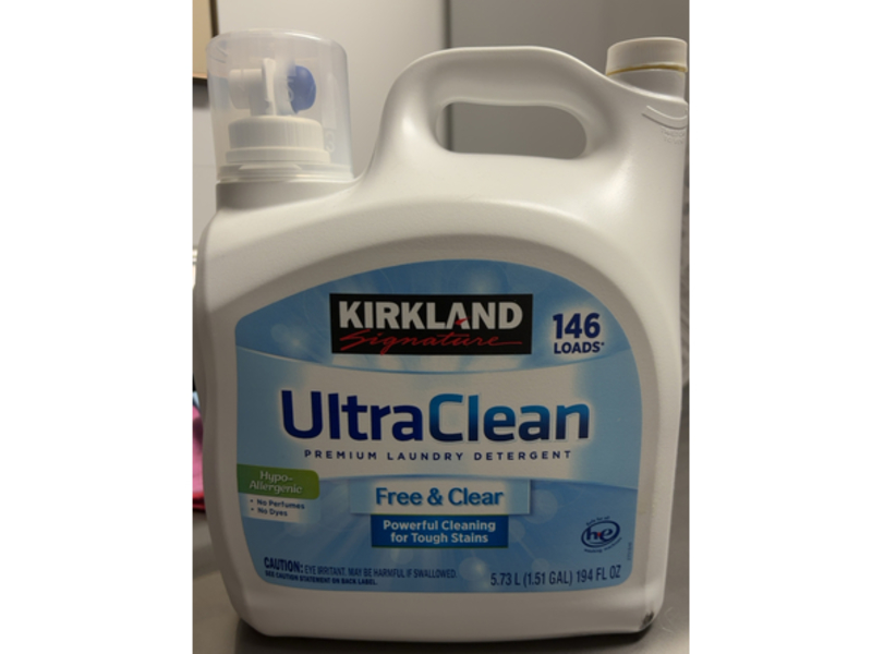 Kirkland Signature Ultra Clean Premium Laundry Detergent, Free & Clear, 146 Loads, 194 oz/5.73 L