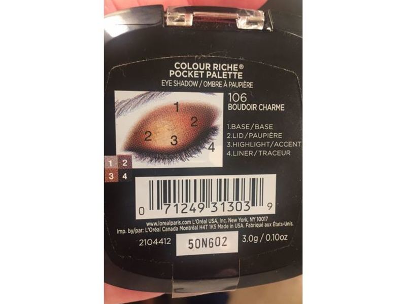 L'Oreal Paris Color Riche Pocket Eyeshadow Palette, 106 Boudoir Charme, 0.10 oz/3 g