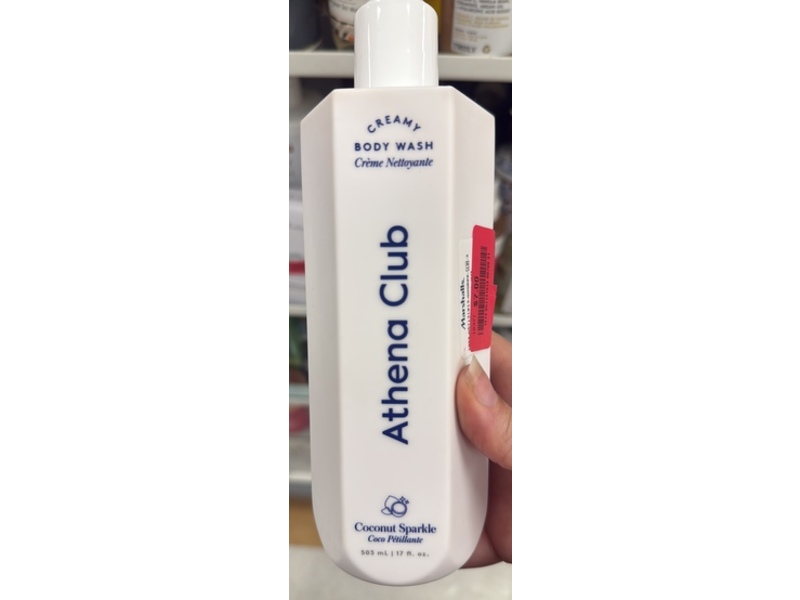 Athena Club Creamy Body Wash, Coconut Sparkle, 17 fl oz/503 mL