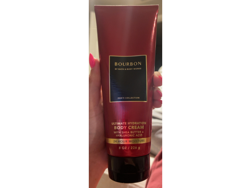 Bath & Body Works Bourbon Ultimate Hydration Body Cream, Shea Butter + Hyaluronic Acid, 8 oz/226 g