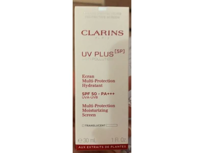 Clarins Uv Plus [5p] Multi-Protection Moisturizing Screen, Translucent, SPF50,1 fl oz