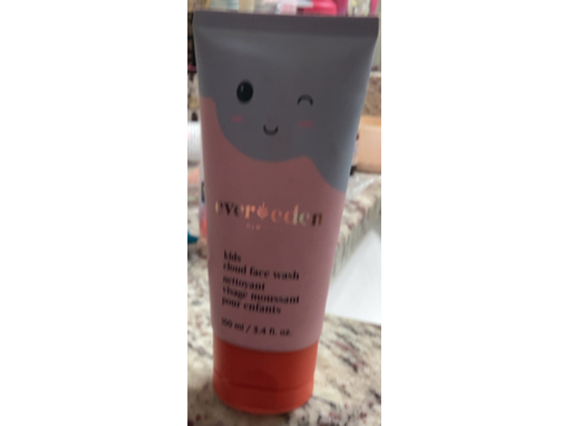 Evereden Kids Cloud Face Wash, 3.4 fl oz/100 mL