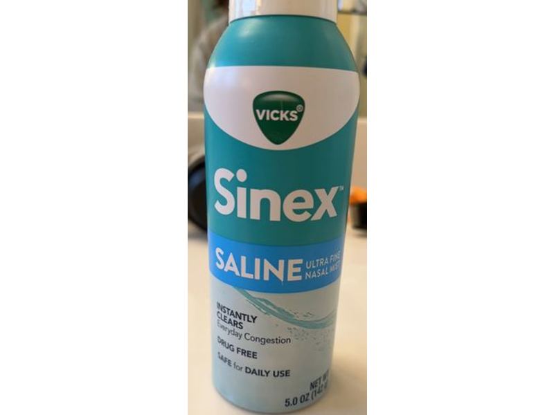 Vicks Sinex Ultra Fine Nasal Mist, Saline, 5.0 oz