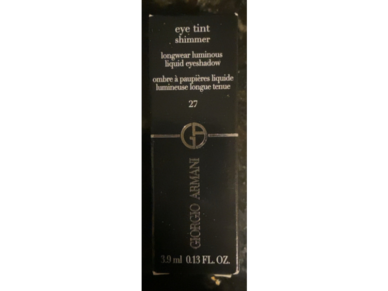 Giorgio Armani Eye Tint Shimmer Longwear Luminous Liquid Eyeshadow, 27S Peony, 0.13 fl oz/3.9 mL