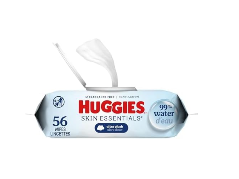 Huggies 99% Water Skin Essentials Baby Wipes, 56 Count