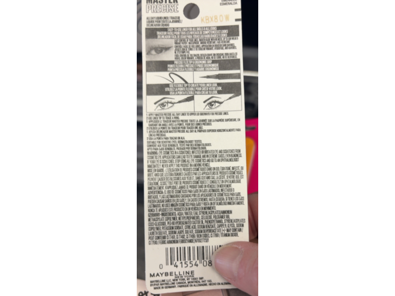 Maybelline Master Precise All Day Liquid Eyeliner, 112 Emerald Green, 0.034 fl oz