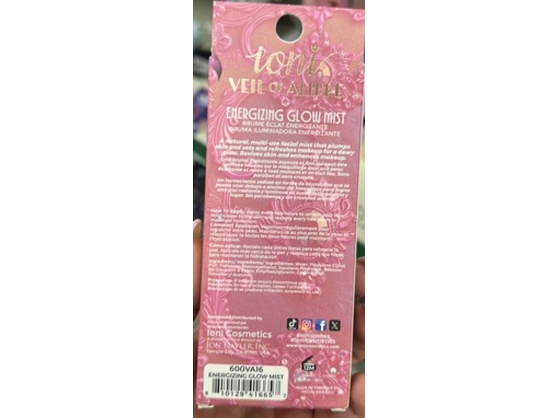 Ioni Energizing Glow Mist Dewy Finishing Spray, 0.34 fl oz/18 mL