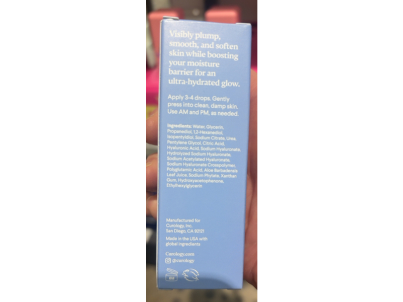 Curology Hydro+ Hydration Serum, Hyaluronic Acid + Polyglutamic Acid, 1 fl oz/30 mL