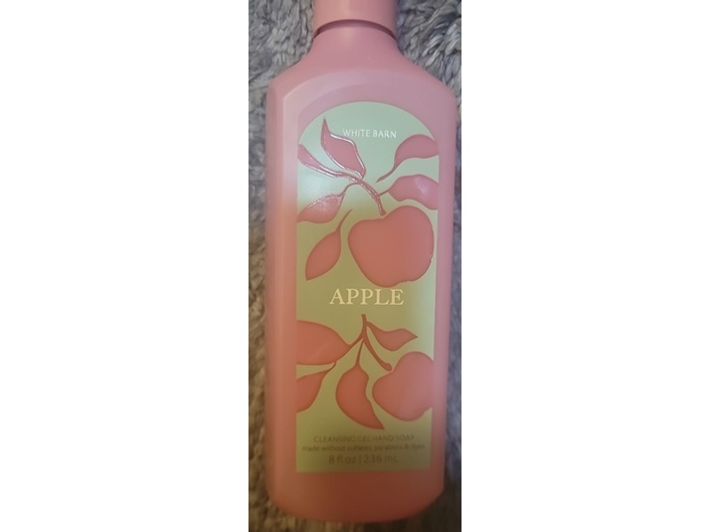 Bath & Body Works White Barn Cleansing Gel Hand Soap, Apple, 8 fl oz/236 mL