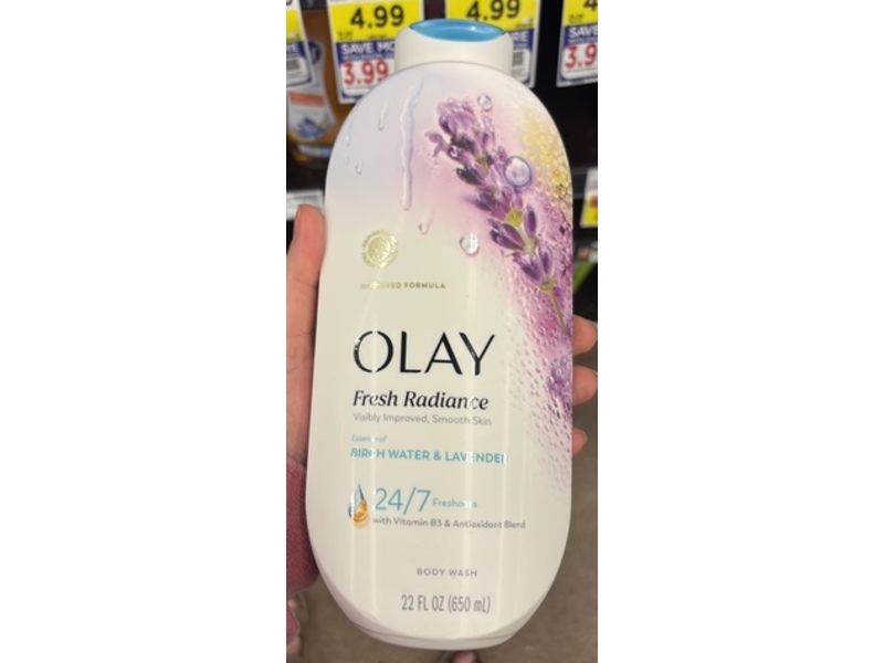 Olay Fresh Radiance Body Wash, Birch Water & Lavender, 22 fl oz/650 mL