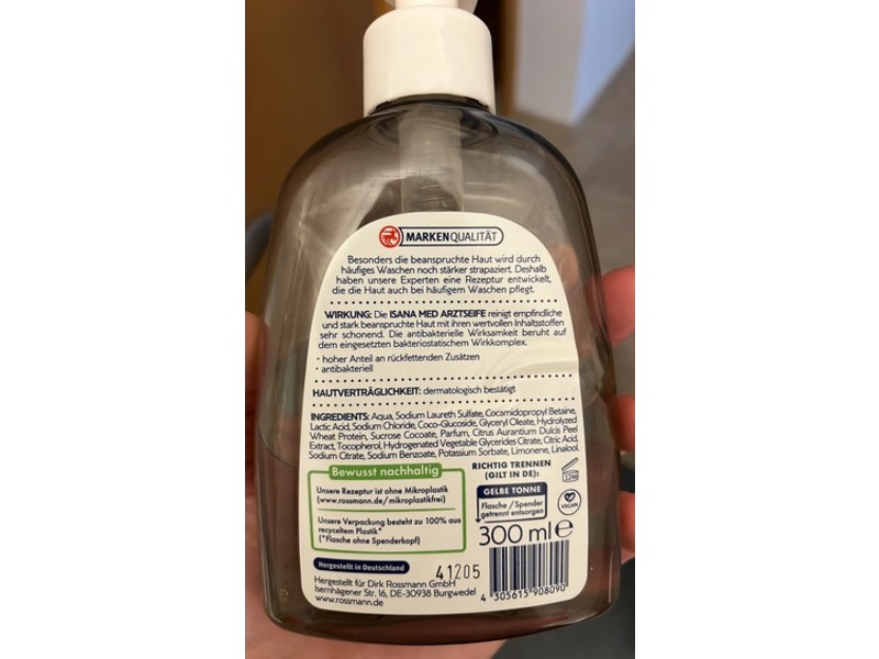 Isana Med Sensitive Medical Soap, 300 mL