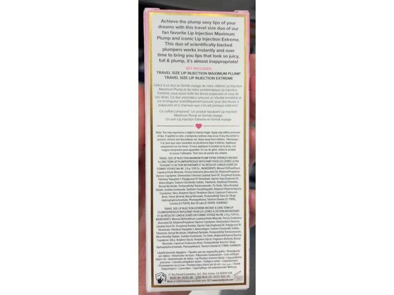 Too Faced Lip Injection Maximum Plump And Extreme Duo, 0.10 oz/2.8 g