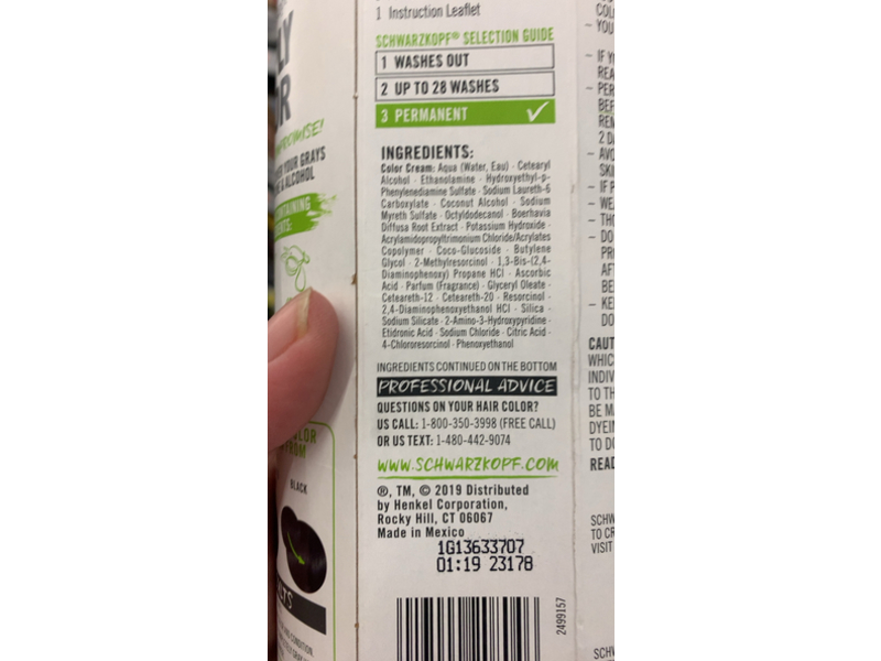 Schwarzkopf Simply Color Permanent Color, 1.0 Jet Black