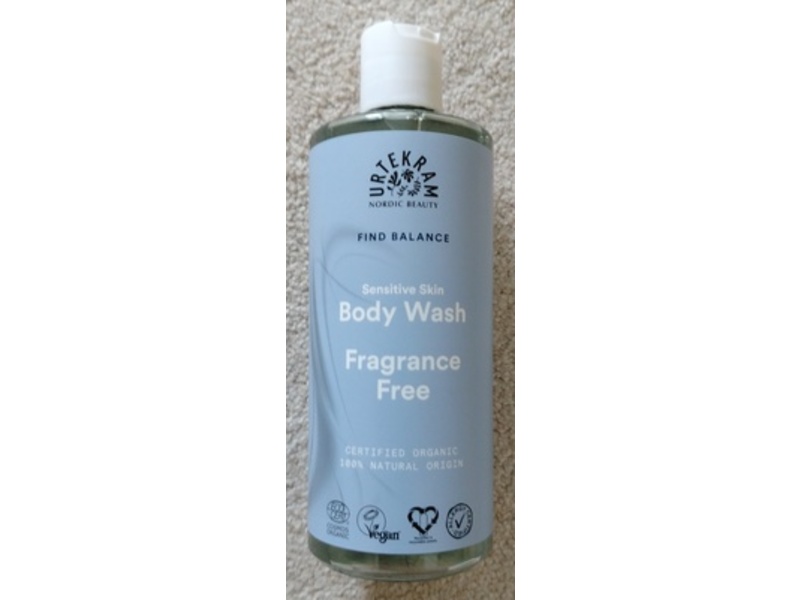 Urtekram Sensitive Skin Body Wash, Fragrance Free, 16.9 fl oz/500 mL