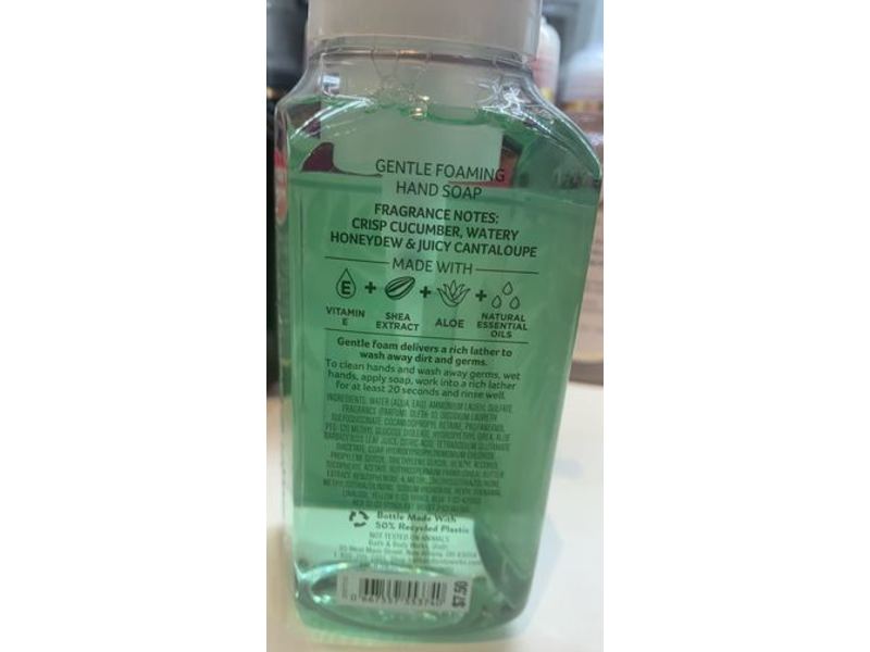 Bath & Body Works Gentle Foaming Hand Soap, Cucumber Melon, 8.75 fl oz
