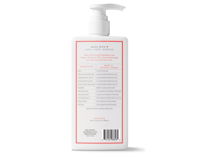 Native Volumizing Shampoo, Berries & Vanilla Cream , 16.5 fl oz/487 mL