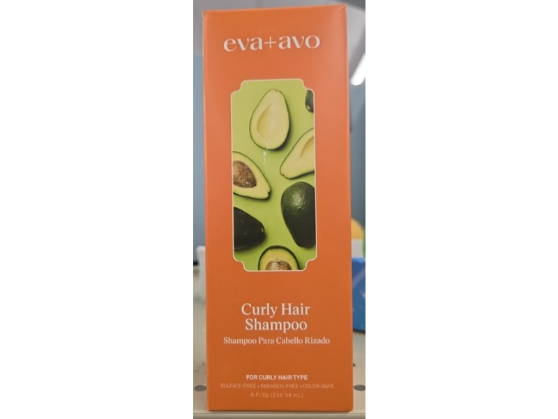 Eva + Avo Curly Hair Shampoo, 8 fl oz/236.59 mL