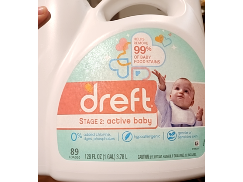 Dreft Stage 2 Laundry Detergent, 89 Loads, 128 fl oz/3.78 L