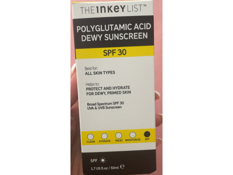 The Inkey List Polyglutamic Acid Dewy Sunscreen, SPF 30, 1.7 fl oz/50 mL