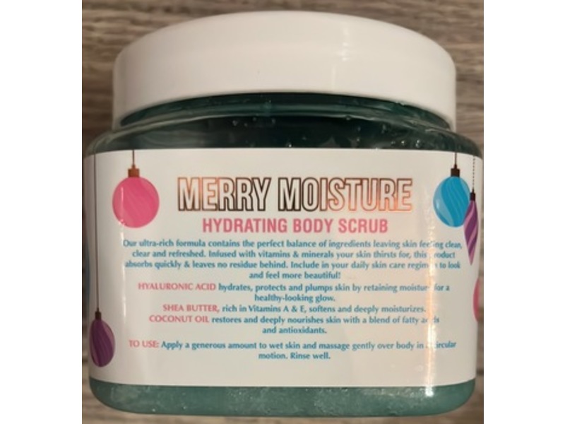 The Spathecary Merry Moisture Hydrating Body Scrub, Hyaluronic Acid + Warm Shea Butter, 21 fl oz/600 g