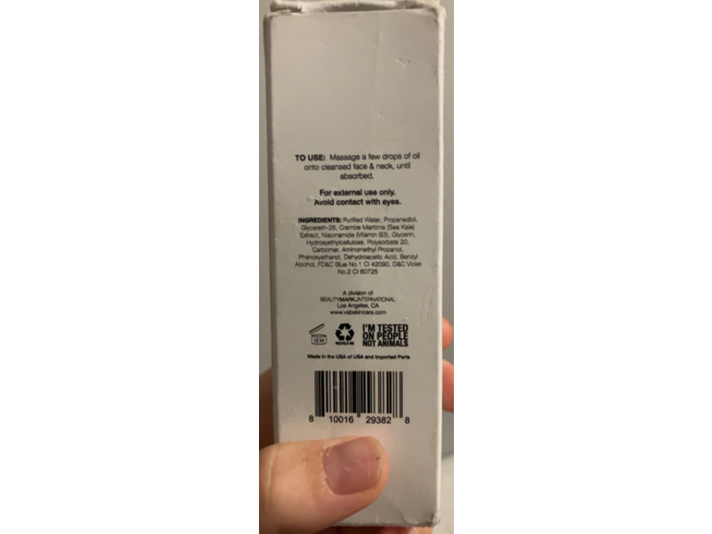 Vitamins And Sea Beauty Smoothing Facial Serum, Blue Sea Kale & Niacinamide, 2 fl oz/60 mL