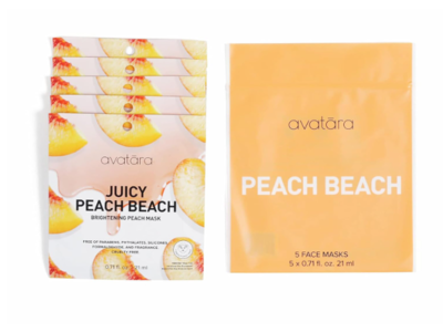 Avatara Juicy Peach Beach Face Mask, 0.71 fl oz/21 mL