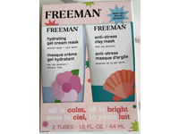 Freeman Beauty Hydrating Gel Cream Mask & Anti Stress Clay Mask Set, Glacier Water + Pink Peony & Dead Sea Minerals, 1.5 fl oz/44 mL - Image 3