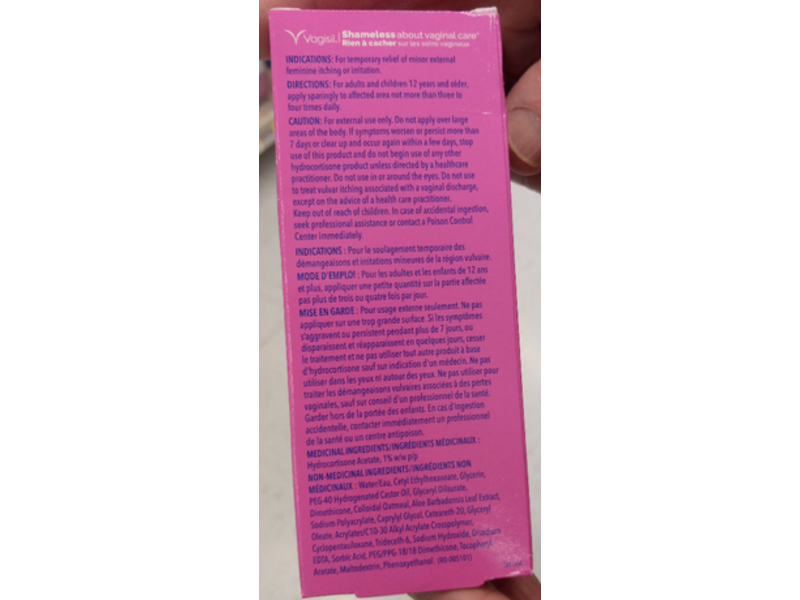 VAGISIL 1% Hydrocortisone Anti Itch Cream, 30 g