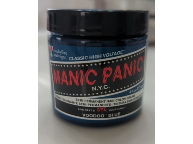 Manic Panic Classic Semi Permanent Hair Color Cream, Voodoo Blue, 4 fl oz/118 mL