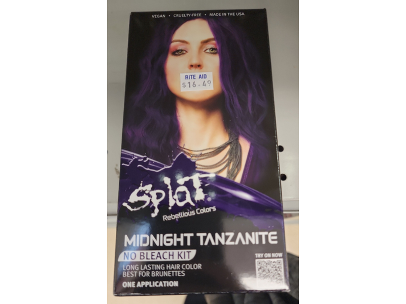 Splat Long Lasting Hair Color, Midnight Tanzanite, One Application