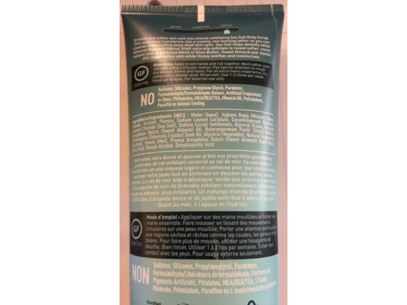 Desert Essence Body Scrub, Detoxifying Sea Salt, 6.7 fl oz/198 ML