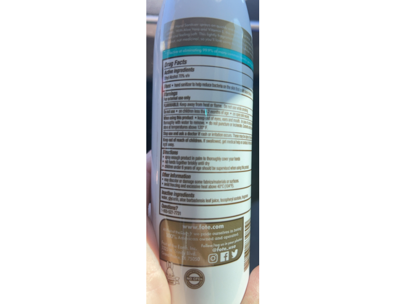 Fruit Of The Earth Advanced Hand Sanitizer, Fresh Citrus Scent, 5.5 oz/156 g