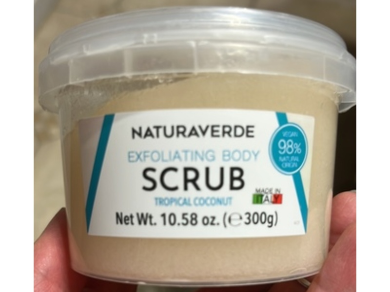 Naturaverde Pro Exfoliating Body Scrub, Tropical Coconut, 10.58 oz/300 g