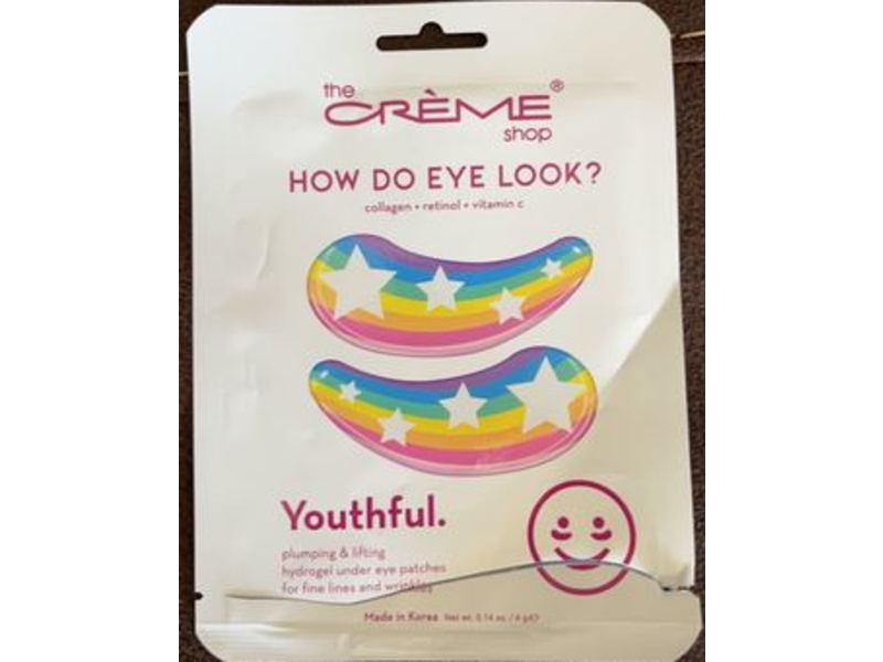 The Creme Shop Youthful Hydrogel Under Eye Patches, 0.14 oz/4 g