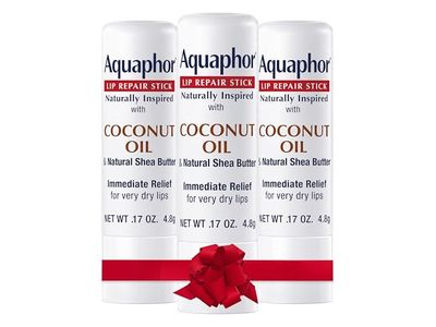 Aquaphor Lip Repair Stick, Coconut Oil, 0.17 oz/4.8 g, Pack Of 3