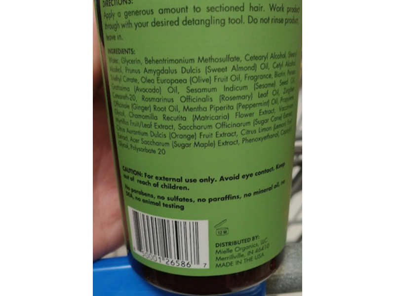 Mielle Strengthening Leave-In Conditioner, Rosemary Mint, 12 fl oz/355 mL