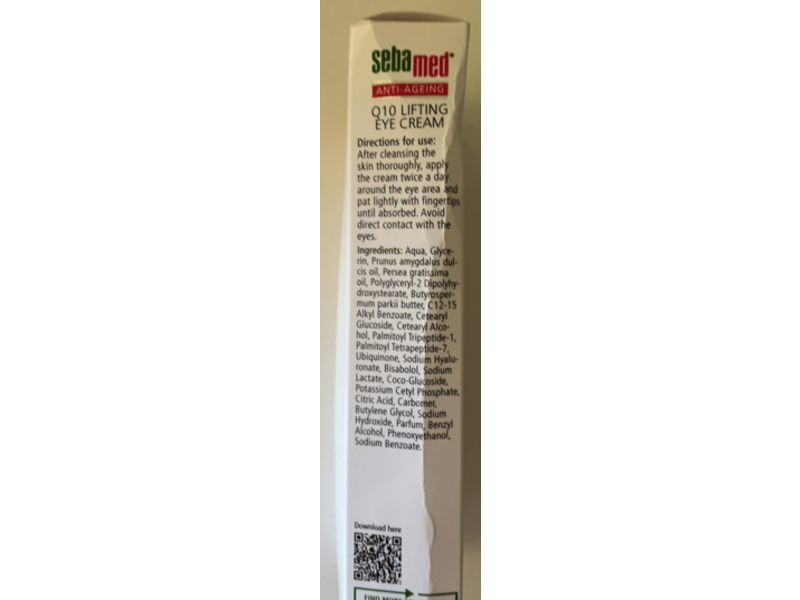 Sebamed Anti-Ageing Q10 Lifting Eye Cream, 15 mL