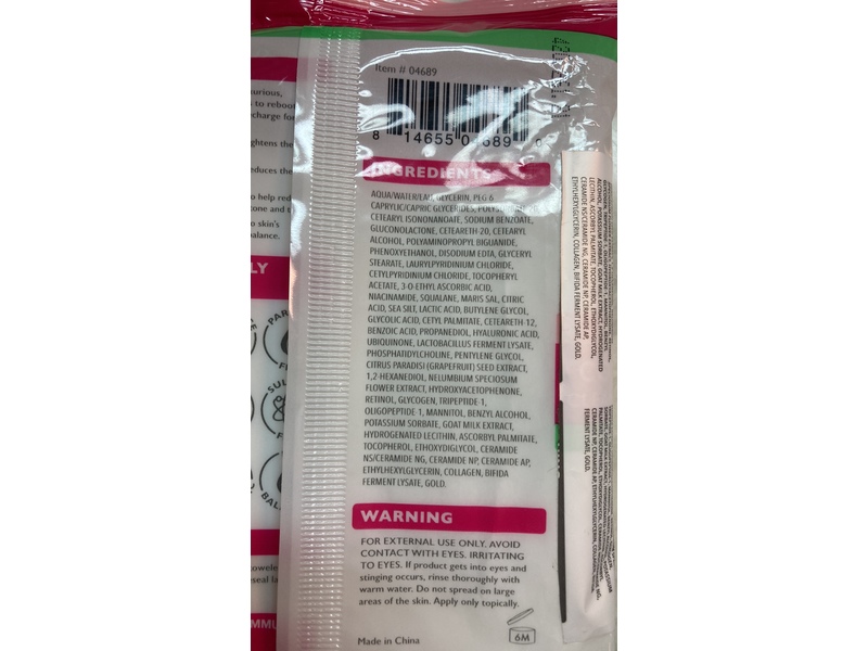 Clinicals By Spascriptions Plumping Cleansing Wipes, Collagen, 30 Count