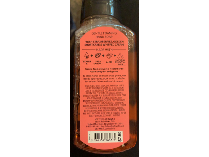 Bath & Body Works Gentle Foaming Hand Soap, Strawberry Pound Cake, 8.75 fl oz