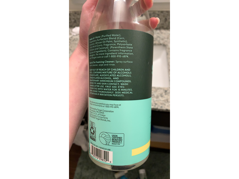 Ever Spring Tub & Tail Foaming Cleaner, Lemon & Mint, 28 fl oz/828 mL