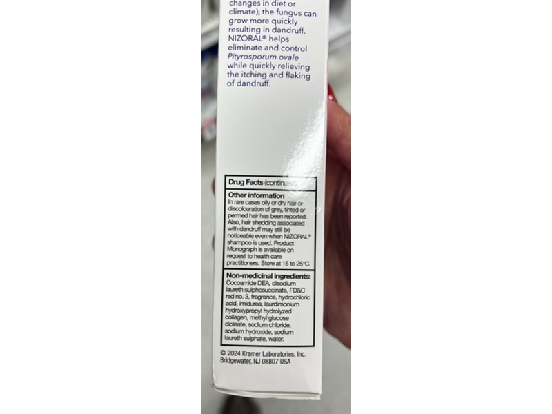 Nizoral Anti Dandruff Shampoo, Ketoconazole 2% Clean Fresh Scent, 200 mL