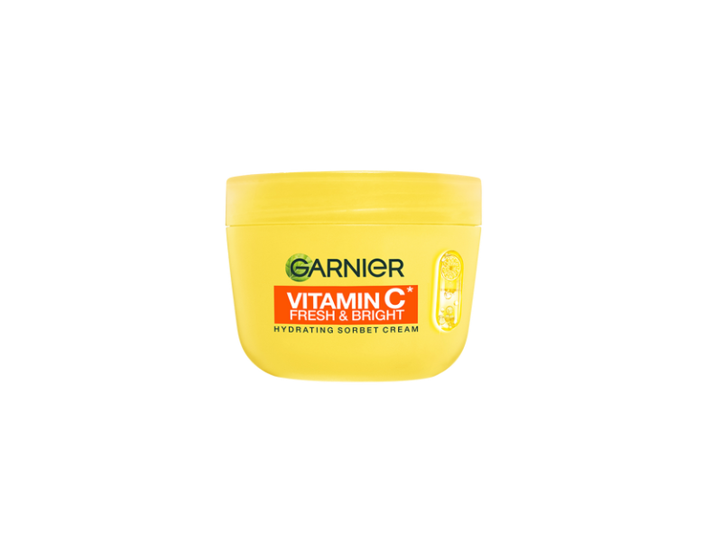 Garnier Fresh & Bright Hydrating Sorbet Cream, Vitamin C, 85 mL